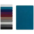 Produktbild: Hometex Premium Textiles Spannbettlaken aus Frottier Stoff bis 23 cm Steghöhe, Frottee, Gummizug: Rundumgummizug, Kuschelig warm und extra weich, ideal für die kalte Jahreszeit blau 180-200x220 cm - Boxspring cm x 200 cm