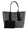 Produktbild: DKNY Grayson Logo Tote Schultertasche Tasche Logo / Black schwarz hellgrau Neu