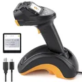 Produktbild: Inateck Barcode Scanner Bluetooth, 2D 1D Wireless Handheld Scanner, QR Code Scanner, mit Screen und Smart Base, CMOS CCD Dual Module, Größere Reichweite, Unterstützt App SDK, P8 SE
