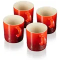 Produktbild: Le Creuset Becher 350 ml 4er-Set Kirschrot