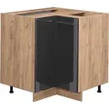 Produktbild: Eckunterschrank Fame-Line, Anthrazit Hochglanz, 80.5 cm ohne Arbeitsplatte Vicco