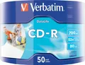 Produktbild: 100 Verbatim Rohlinge CD-R printable 40-118mm 80Min 700MB 52x Shrink
