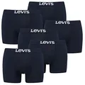 Produktbild: 6er Pack Herren Levis Solid Basic Boxer Brief Boxershorts Unterwäsche Pants, Bekleidungsgröße:L, Farbe:321 - Navy