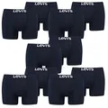 Produktbild: 10er Pack Herren Levis Solid Basic Boxer Brief Boxershorts Unterwäsche Pants, Farbe:321 - Navy, Bekleidungsgröße:L