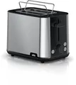 Produktbild: Braun HT1510BK Toaster, 900 W, 2 Schlitz, Brötchenaufsatz, Krümelschublade, Stopptaste, Edelstahl/schwarz