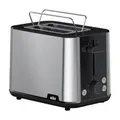 Produktbild: Braun PurShine HT1510BK Toaster, 2-Schlitz-Toaster, 8 Bräunungsstufen, Überhitzungs- und Auftaufunktionen, Krümelschublade, 900 W, Schwarz
