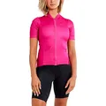 Produktbild: Craft CORE Essence Damen Fahrradtrikot L Fame – Kurzarm Funktionsshirt eng anliegend, atmungsaktiv, mit Reißverschluss & Rückentaschen – Sportshirt aus recyceltem Polyester