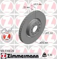 Produktbild: 2x Bremsscheibe Zimmermann 100.3300.20 2 Bremsscheiben Vorderachse Vorne