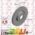 Produktbild: 2x Zimmermann Bremsscheibe COAT Z 100.3300.20 Höhe 50 mm Lochkreis 112 mm