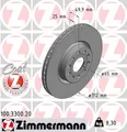 Produktbild: 2x ZIMMERMANN Bremsscheibe COAT Z 100.3300.20 für VW PASSAT 3C2 AUDI SEAT SKODA