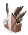 Produktbild: RÖSLE Messerblock Passion 7-tlg - Hochwertiger Messerblock aus Walnussholz mit 6 Küchenmessern aus Klingenspezialstahl, Edelstahlendkappen und Fingerschutz