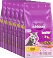 Produktbild: Whiskas Junior Katzentrockenfutter mit Huhn, 6 Beutel, 6 x 1,9kg – Trockenfutter