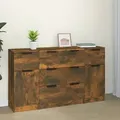 Produktbild: vidaXL 3-tlg. Sideboard-Set Räuchereiche Holzwerkstoff