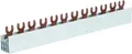 Produktbild: Hager Phasenschiene KDN363A | 3-polig | Gabelanschluss | 10mm² | 63A | 12 Module | 210mm | isoliert