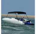 Produktbild: vidaXL Schutzplane, 2-Bow Bimini Top Schwarz 180x130x110 cm