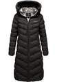 Produktbild: REPUBLIX Damen Gefütterte Winter Jacke Mantel Parka mit großer Kapuze RJ-8025 Schwarz S