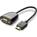 Produktbild: Einseitiger Adapter HDMI zu VGA Ugreen Videoadapter Video-Konverter Schwarz