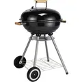 Produktbild: Böttcher-AG Holzkohlegrill fahrbarer Kugelgrill, Stahl, mit Deckel, schwarz, Grillfläche Ø 44cm