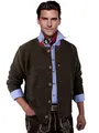 Produktbild: Moschen-Bayern Herren Trachtenjacke Trachtenstrickjacke Trachtenjanker Strickjacke Tracht Braun 48