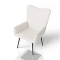 Produktbild: Ohrensessel Odense Relaxsessel beige Bouclé skandinavisches Design - Sehr Gut
