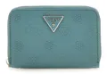 Produktbild: GUESS Cresidia SLG Zip Around Wallet M Geldbörse Teal türkis Neu