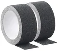Produktbild: AGT Antirutschband: 2er-Set Anti-Rutsch-Klebeband schwarz, robust, wasserfest, 48 mm x 4 m (Anti-Rutsch-Klebeband Außenbereich, Antirutschband Außenbereich, Selbstklebende Fliesen)