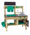 Produktbild: Hape Nature Fun Outdoor Spielküche - mit viel Zubehör aus Holz und pflanzlichem Kunststoff, Matschküche, Outdoor Kinderküche, Spielküche für kreatives Rollenspiel, für Kinder ab 3 Jahren