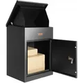 Produktbild: VEVOR Paketbriefkasten 44x35x58,3cm Paketbox Stahl Paletkasten 15-20 kg Briefkasten Postbox XXL Briefkasten mit Paswortschloss Innenscharnier