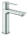 Produktbild: Grohe Lineare Einhand-Waschtischbatterie mit Push-Open-Ablaufgarnitur S-Size - Supersteel - 23106DC1