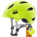 Produktbild: uvex OYO - Leichter Fahrradhelm für Kinder - intergierter Seitenschutz - erweiterbar mit LED-Licht - neon Yellow-Moss Green matt - 45-50 cm
