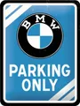 Produktbild: Blechschild „BMW Parking Only“ 15 x 20 cm