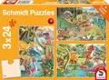 Produktbild: Schmidt Spiele 56465 Spaß mit den Dinosauriern, 3 mal 24 Teile Kinderpuzzle