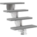 Produktbild: DOLLE Außentreppe Gardenstep 4 Stufen Höhe 74-90 cm Stufen Trimax® 80cm Grau