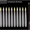 Produktbild: FHS LED Kerzen schwebend 10er-Set Ø 1,5 x 15 cm, Batterie Timer