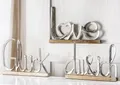 Produktbild: Alu Schriftzug Love auf Holzbasis silber Mango 41 cm (G48195) Dekoobjekt