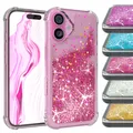 Produktbild: EAZY CASE für iPhone 16 Glitzer Hülle Flüssig Silikon Handyhülle Tasche Bling
