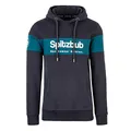 Produktbild: Spitzbub Herren Hoodie Kapuzenpullover in Dunkelgrau/Petrol (L)