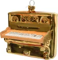 Produktbild: Christbaumschmuck Glas Klavier 10cm - Gold