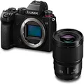 Produktbild: Panasonic LUMIX DC-S5E-K S5 Full Frame spiegellose Kamera mit 50 mm F1.8 Objektiv, 4K 60P Videoaufnahme mit Flip Screen und WLAN, L-Halterung, 5-Achsen Dual I.S, (schwarz)