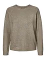 Produktbild: VERO MODA Damen Vmdoffyshine Ls O-Neck Blouse Rep Noos Strickpullover, Silver Mink/Detail:W. Gold Lurex, L