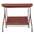 Produktbild: 3-Sitzer-Terrassenschaukelstuhl Hollywoodschaukel 1850x1170x1770mm Braun
