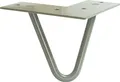 Produktbild: WAGNER Möbelbein HAIRPIN LEG Retro - 12 x 12 x 10 cm, Stahl, vintage, Bein schräg & Anschraubplatte - 12821701