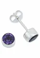 Produktbild: Ohrstecker 925 Silber Amethyst lila Stein Edelstein Ohrringe echt Silber Damen Sterling Silber Stecker Geschenk(MOS-038-51)