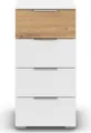 Produktbild: OTTO home Schubkastenkommode Highboard Sideboard Schubladenkommode Kommode Schlafzimmer ASTANA (Breite 40 cm / Höhe 81 cm), mit 4 geräumigen Schubladen, Kantengriff in Alufarben MADE IN GERMANY