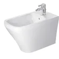 Produktbild: Duravit Stand-Bidet DuraStyle 63cm mit Überlauf, mit Hahnlochbank, 1 Hahnloch, 22831000001, Farbe: Weiß mit Wondergliss
