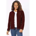 Produktbild: Fleecejacke CASUAL LOOKS, Damen, Gr. 36, rot (erdbeere, anthrazit, meliert), 100% Polyester, gemustert, mehrfarbig, unifarben, Jacken Fleecejacke