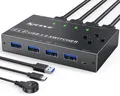 Produktbild: USB 3.0 Switch 4 PCUSB Switch 4 In 4 OutUSB KVM Umschalter für Tastatur Maus ...