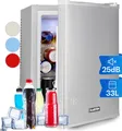 Produktbild: Klarstein Mini Kühlschrank für Zimmer, 33L Mini-Kühlschrank für Getränke & Kosmetik, Kleine Minibar, Kühlschrank Klein & Leise, Verstellbare Ablage, Kleiner Skincare Kühlschrank 5-15°C