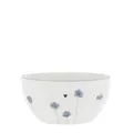 Produktbild: Müslischale IRIS BLUE POPPY Blumen D. 14cm weiß blau Bastion Collections