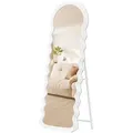 Produktbild: Boxxx Standspiegel, Weiß, Metall, Glas, Holzwerkstoff, wellenförmig, 50x160x35.4 cm, Facettenschliff, Ganzkörperspiegel, Spiegel, Standspiegel